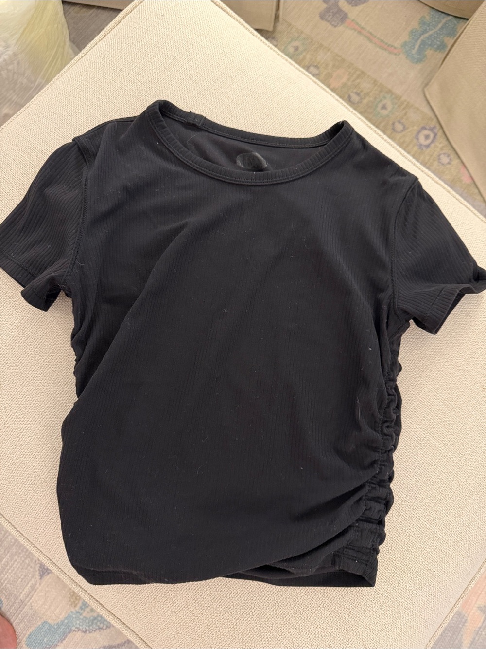 Lululemon Ribbed Ruched Tee